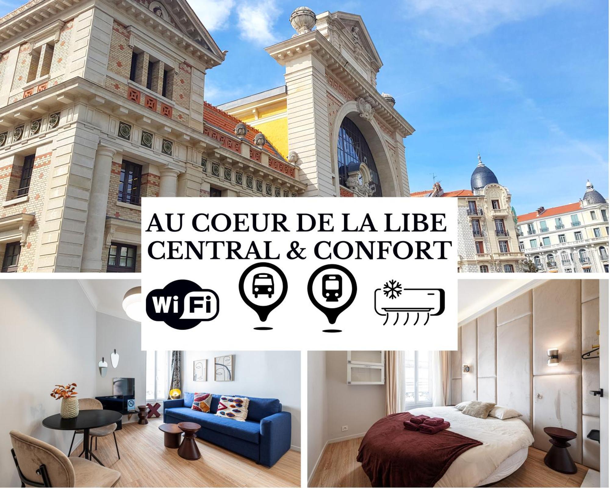 Au Coeur De La Libe - Ac - Central - Pres Tram Et Supermarches - Lit Xxl نيس المظهر الخارجي الصورة